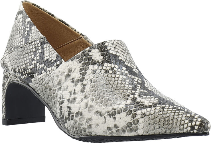 Bianco Rowe Heel Step Down Mule #S White snake