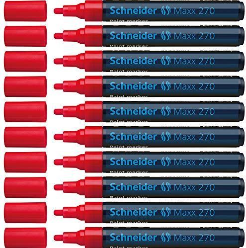 lakmarker Schneider Maxx 270 1-3 mm rood doos met 10 stuks
