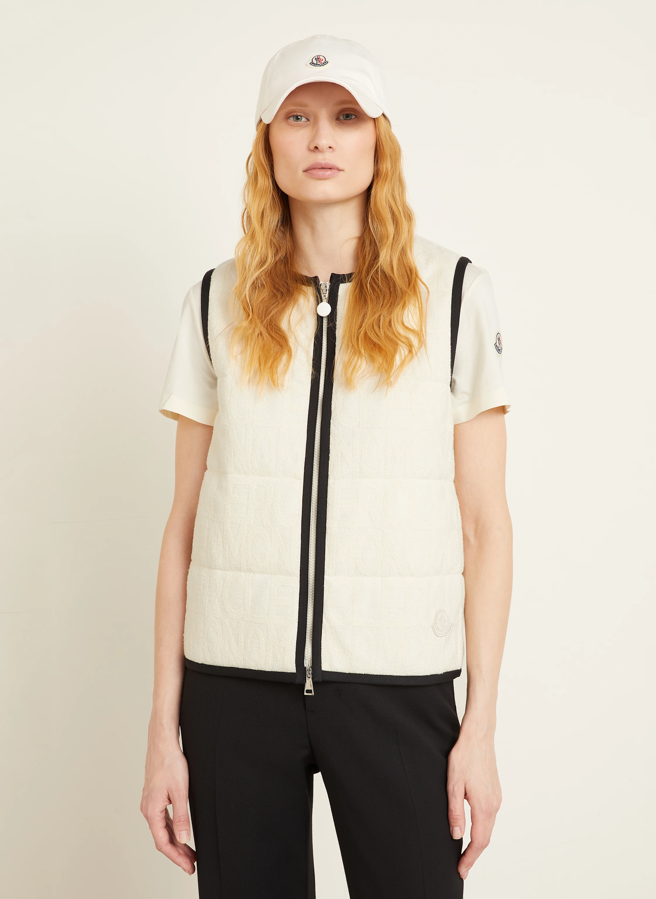 MONCLER Steppweste aus Frottee