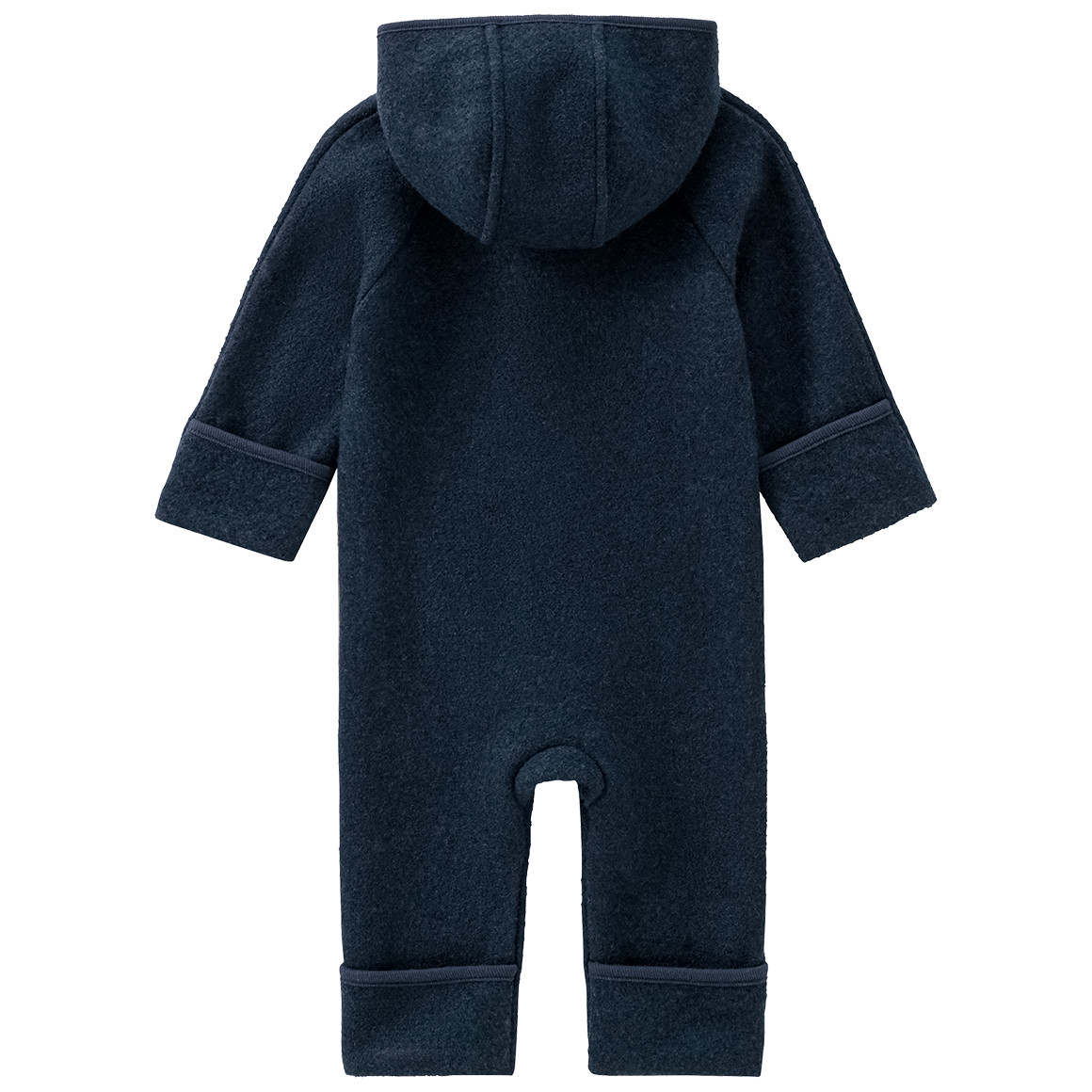 Topomini Pure Collection Newborn Wollwalk-Overall mit Umschlagbündchen dunkelblau