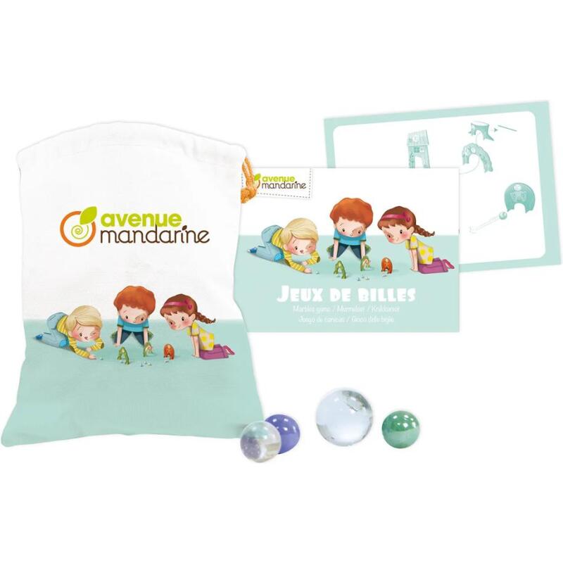 Coffret jeux de billes - Bleu