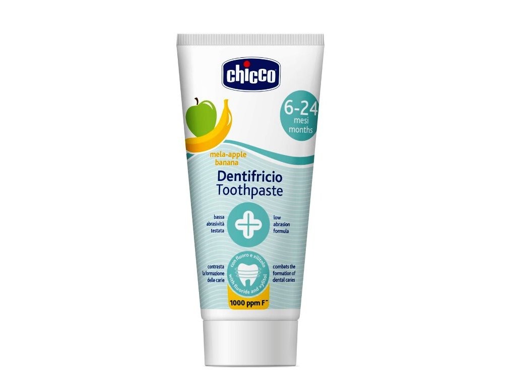 PASTA CHICCO DENTES MAÇÃ E BANANA 6M  50ML