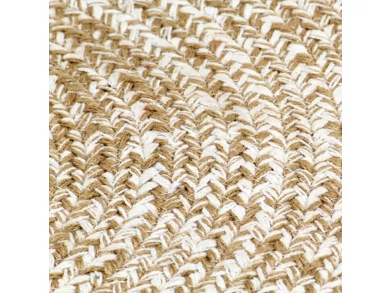 Tapis fait à la main Jute Blanc et naturel 150 cm