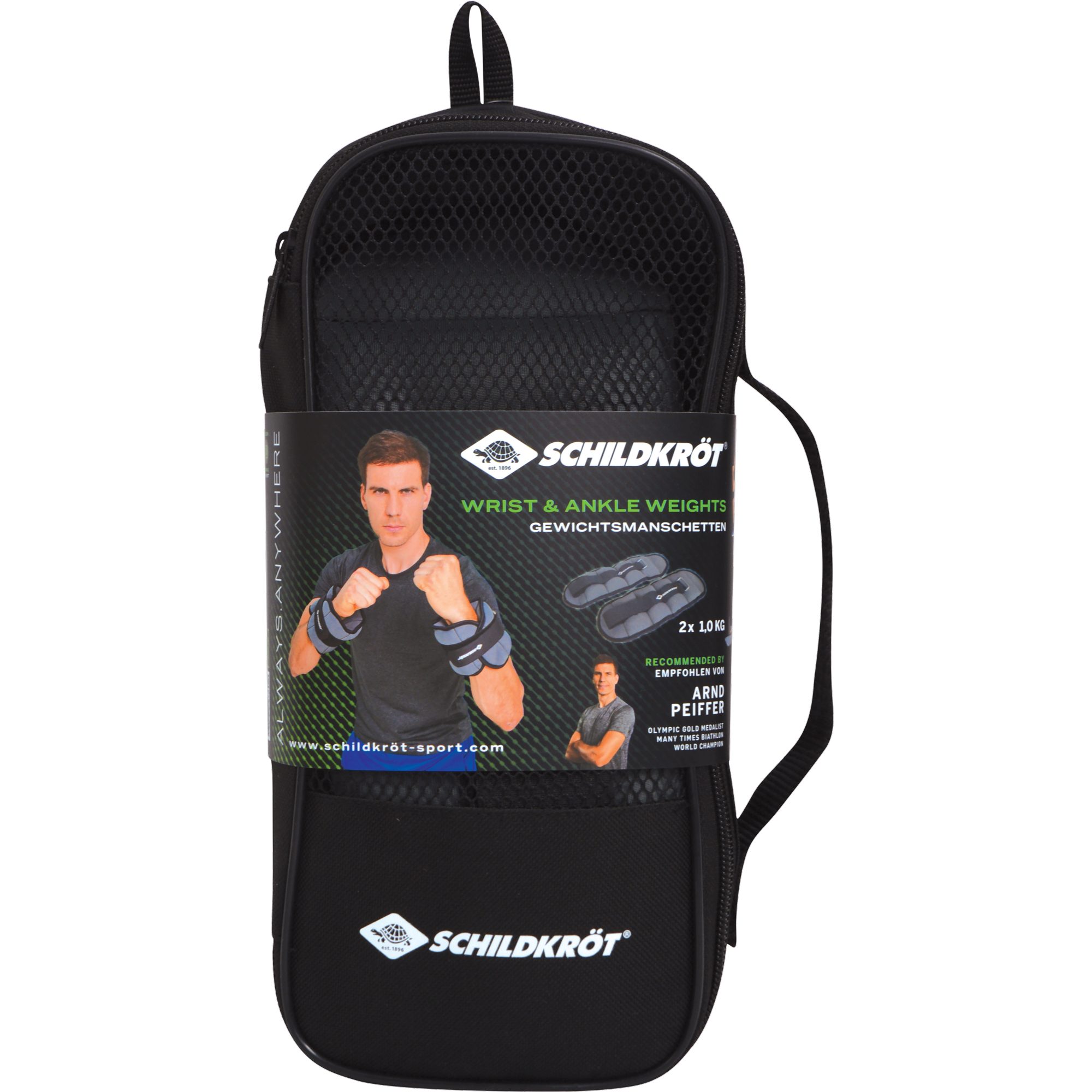 Schildkröt Fitness Arm und Bein Gewichtsmanschetten 2x1kg grau