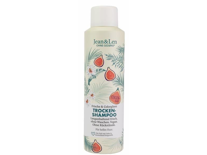 Jean & Len Trockenshampoo Avocado und Feige 200 ml1 Stück Natürliches Trockenshampoo für helles Haar, verleiht langanhaltende Frische