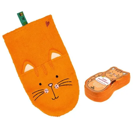 moses. Zauber-Waschhandschuh Katze oder Löwe, 1 Stück, 2-fach sortiert