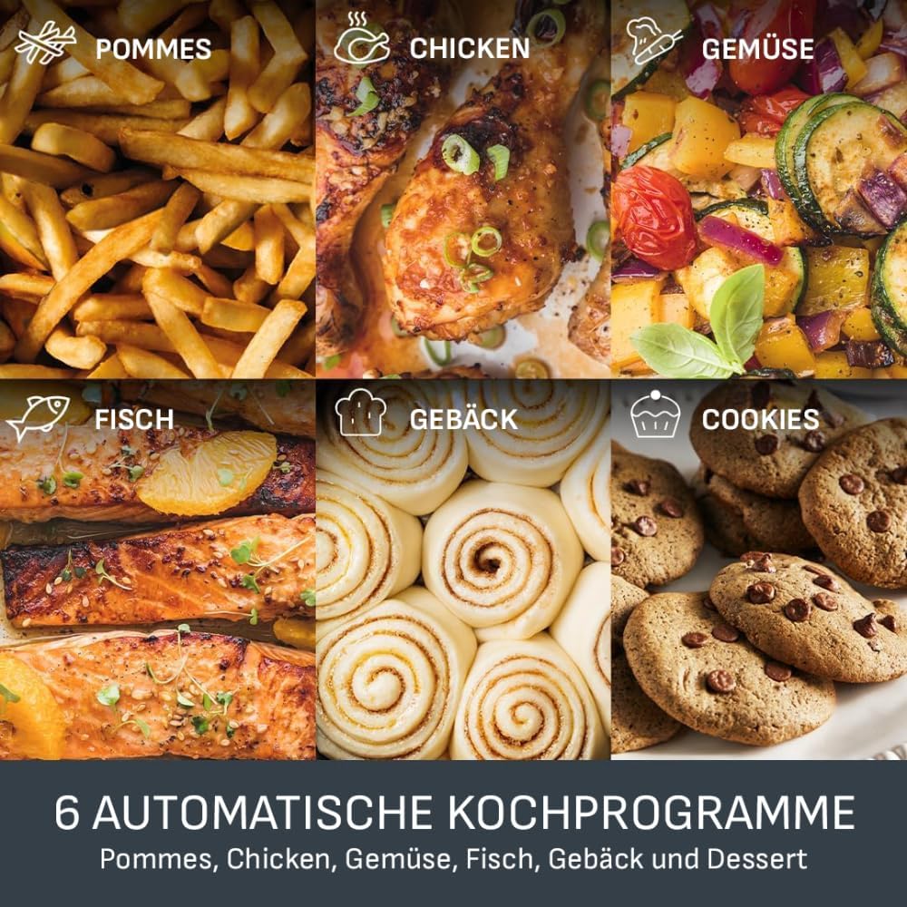 Tefal Dual Easy Fry Flex Heißluftfritteuse 9L – Airfryer mit 2 Kammern & GiantZone, FlexCook-Trennwand, 2700 W, 40–200 °C, 7 Programme, fettarm frittieren & 2 Gerichte gleichzeitig zubereiten EY9228