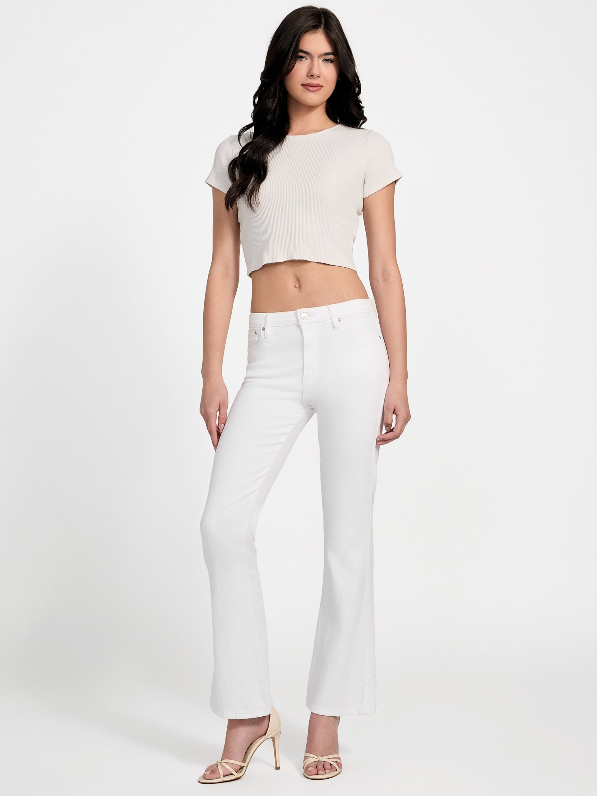 Calça jeans boca de sino sexy