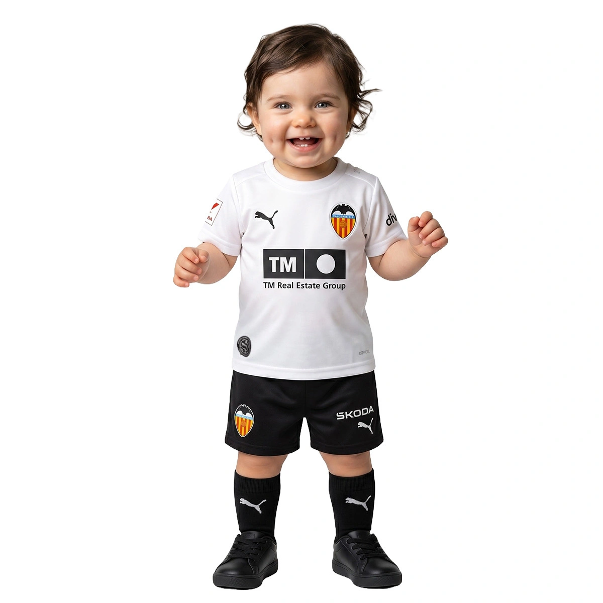 Conjunto Puma Valencia CF Primeiro equipamento 2026-2027 Bebé