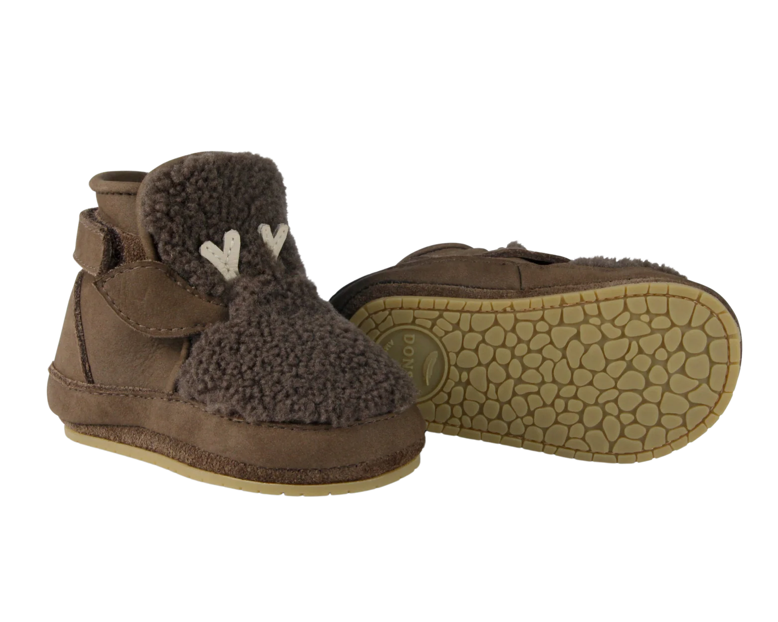 Richy Booties | Stag | Hazelnut Curly Faux Fur
