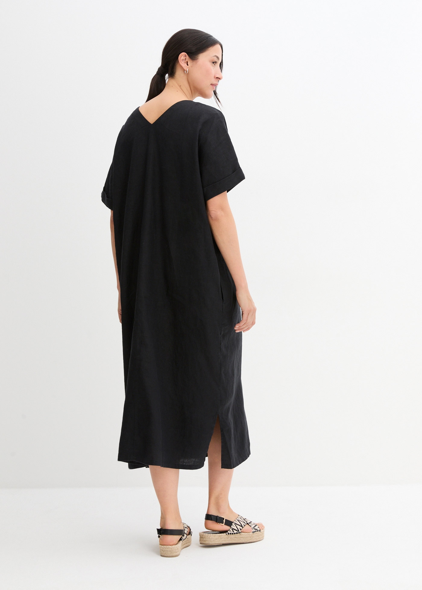 bonprix Tunikakleid »Kaftan-Kleid aus reinem Leinen« Kaftan-Kleid aus reinem Leinen