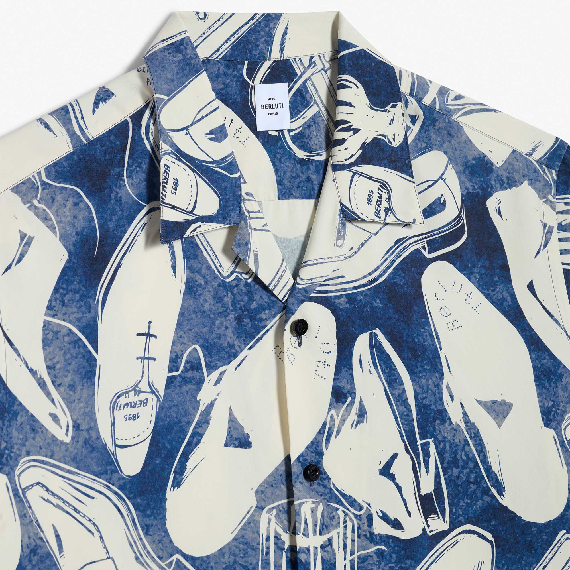 Chemise À Manches Courtes En Soie Avec Imprime Summer Iconic