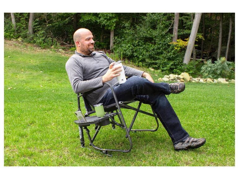 Freestyle Rocker XL™ Campingstoel met schommelfunctie en zijtafel
