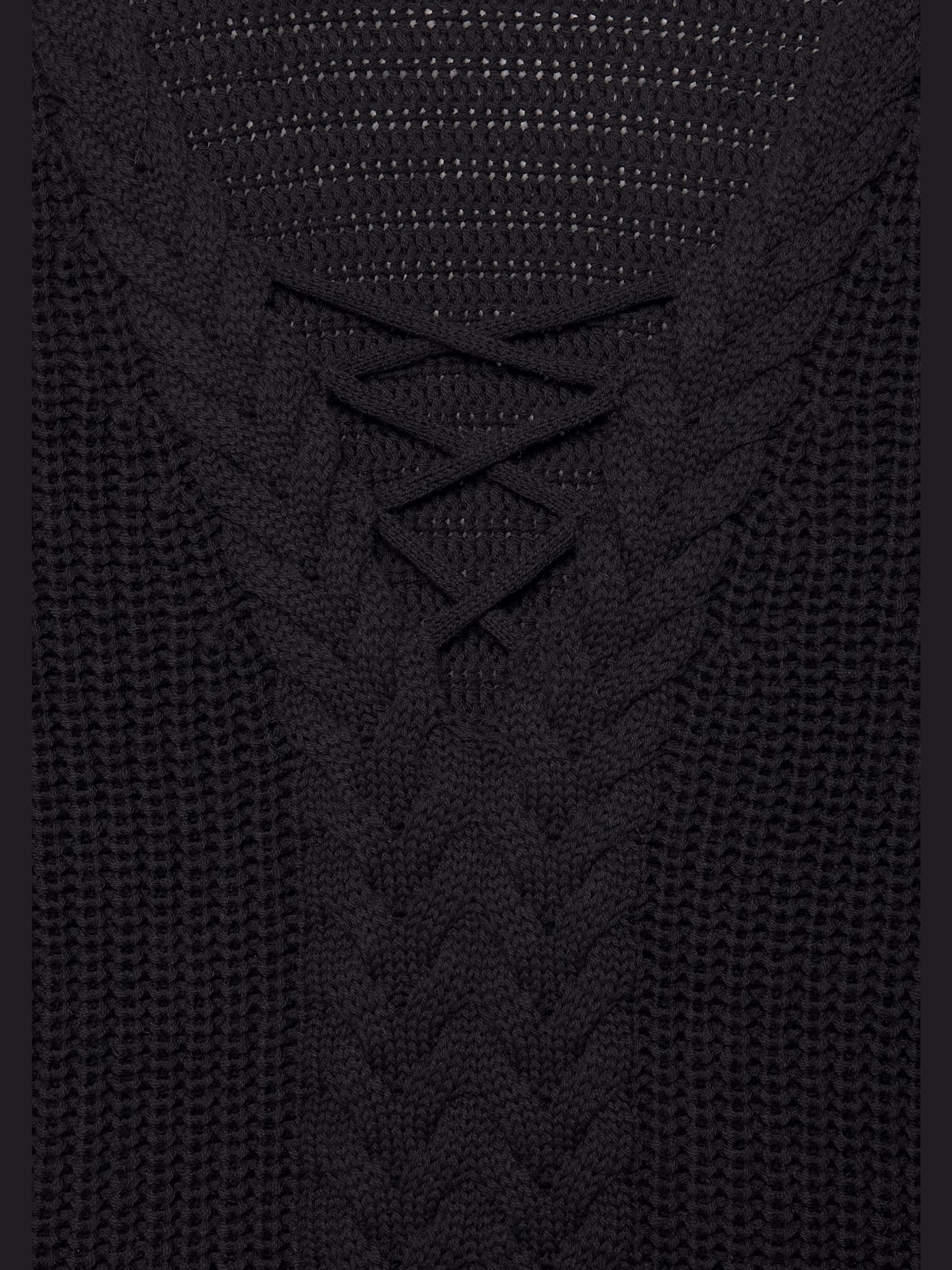 Pull en tricot, laçage