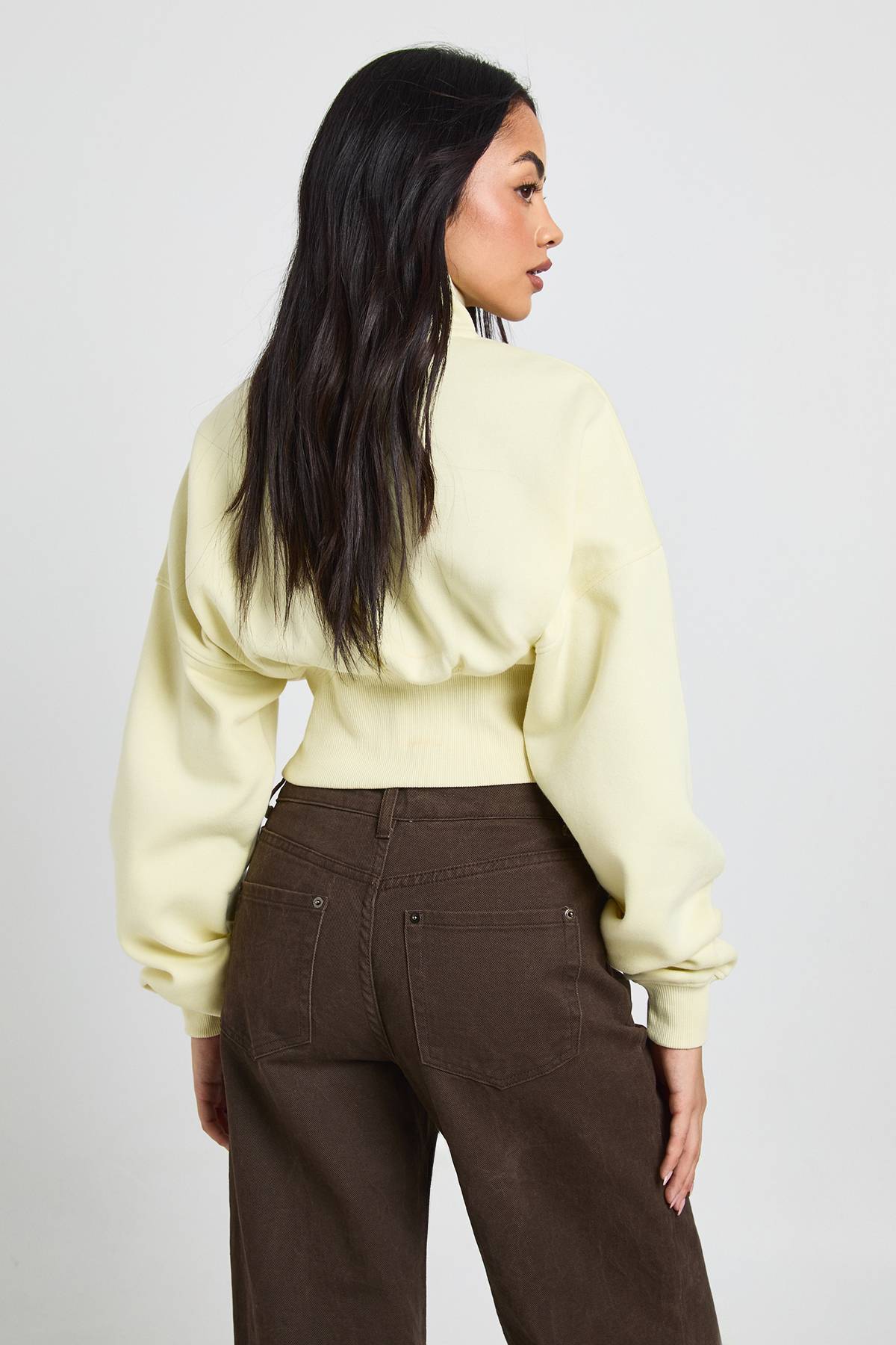 boohoo Col Cheminée Taille Cintrée Zippé Intégral