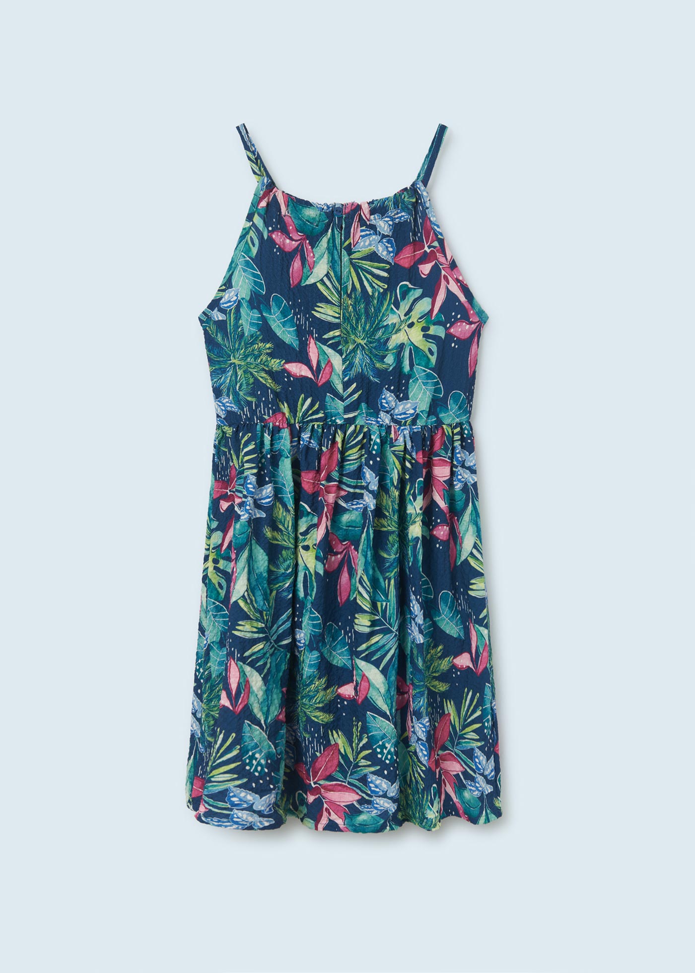 Vestido estampado com detalhe vazado para meninas