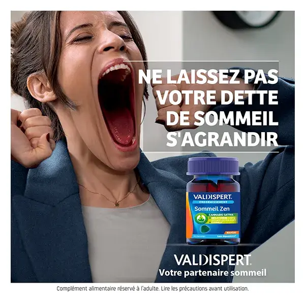 Valdispert - Endormissement - Gommes Sommeil Zen - Mélatonine 1,9mg - 30 Gommes