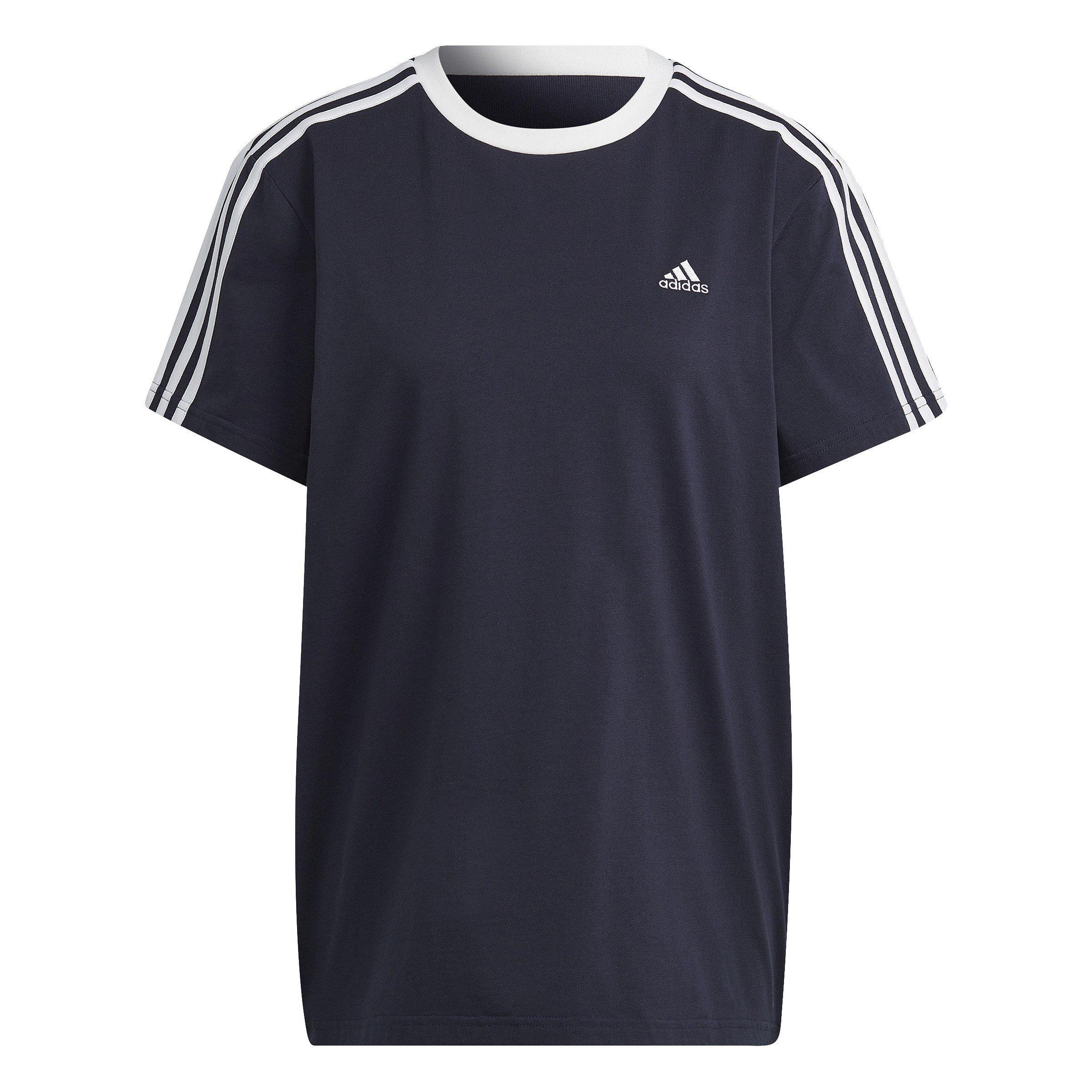 adidas Essentials 3 Stripe T-Shirt Womens