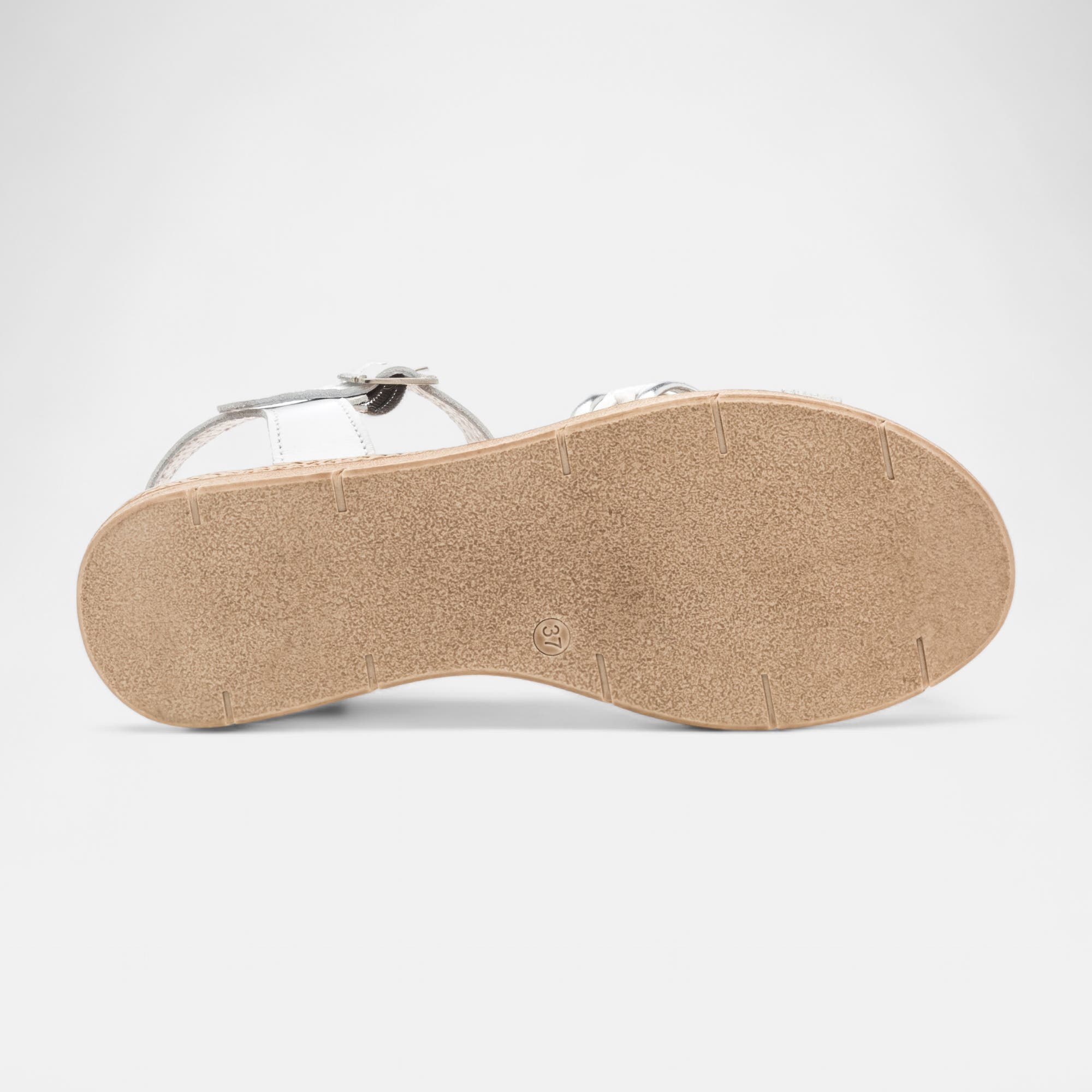 Sandales Femme en cuir blanc