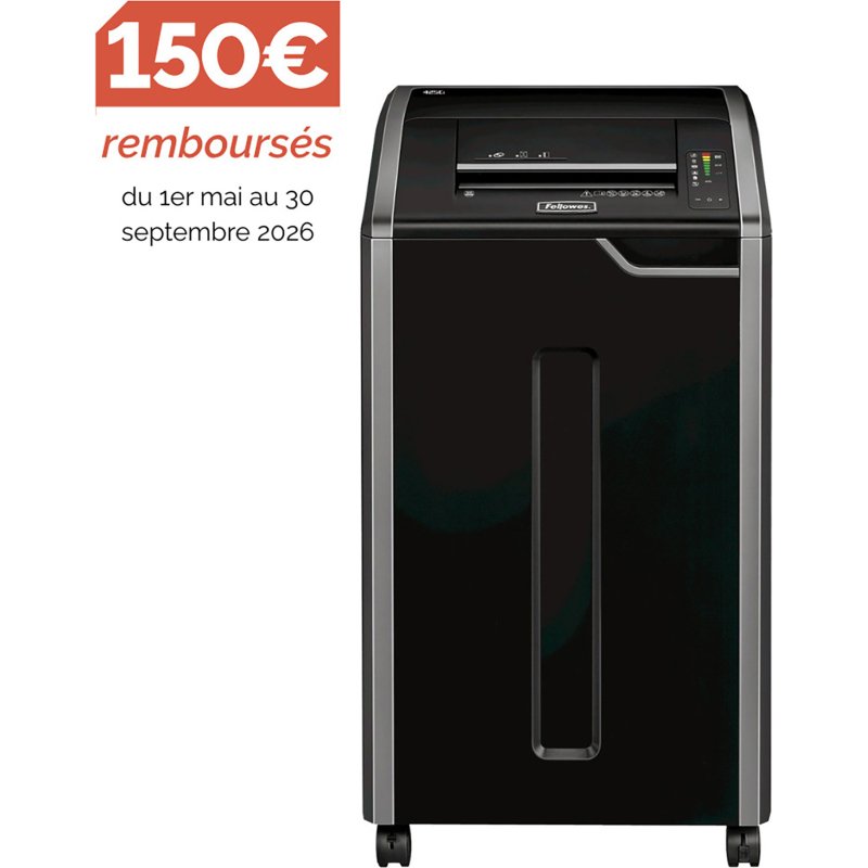 Destructeur Powershred Fellowes 425Ci - coupe croisée