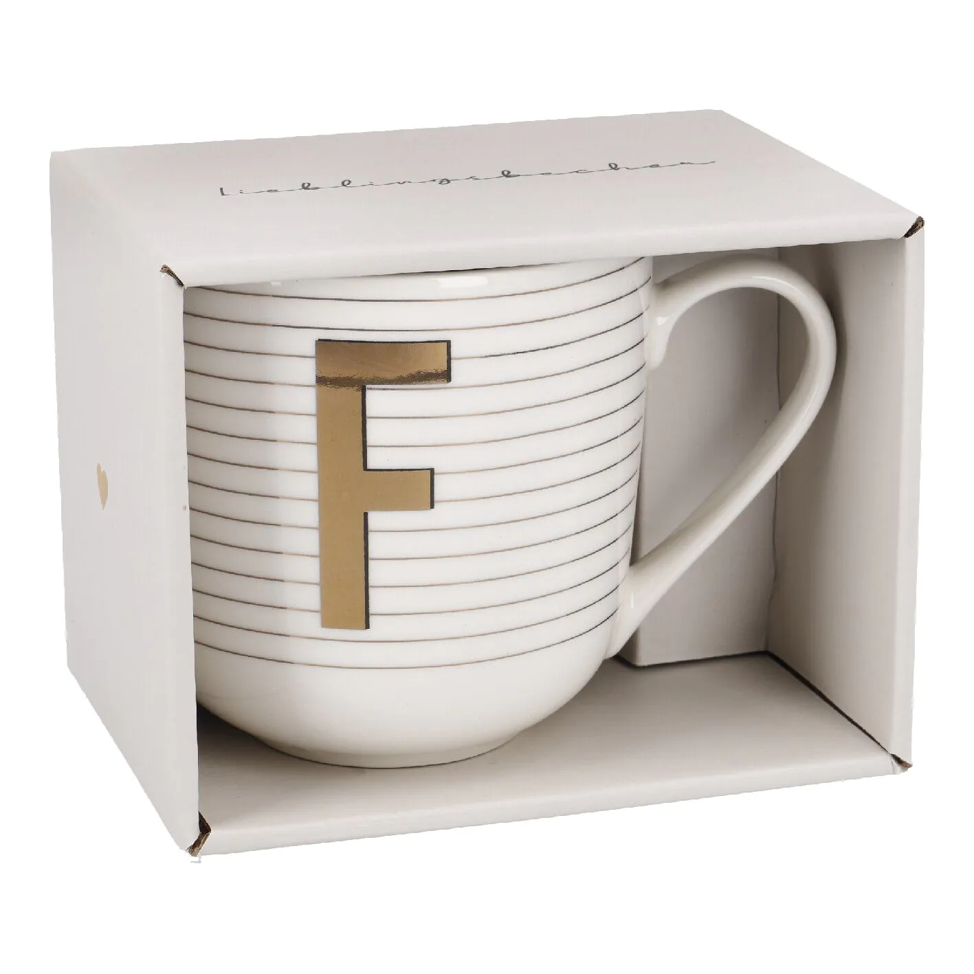 Becher mit Buchstabe F