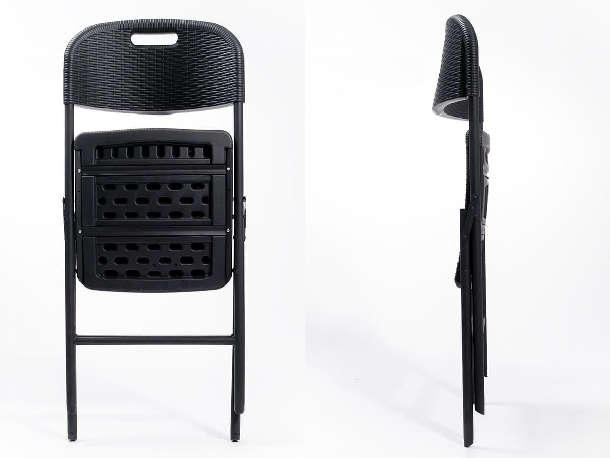 Skandika Masi set van 4 klapstoelen - Black