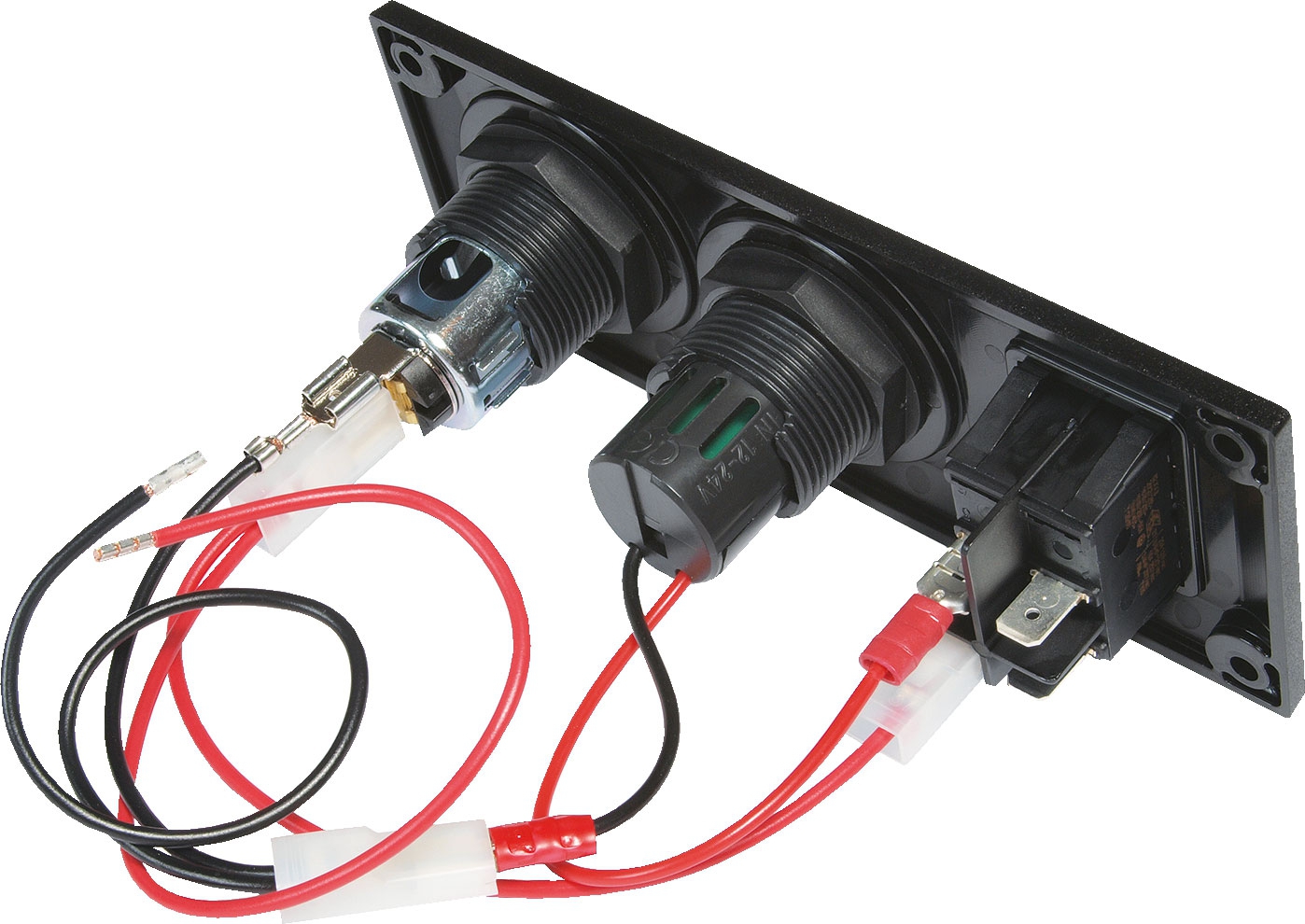 Pro Car Einbausteckdose mit USB-A Doppelsteckdose