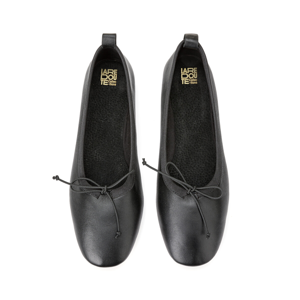 COLEÇÃO LA REDOUTE<br>Sapatilhas de couro com laço