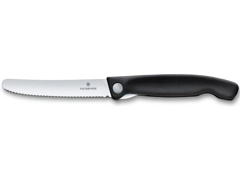 Victorinox Gemüsemesser Swiss Classic Schwarz Schwarzes, faltbares Rüstmesser 11 cm