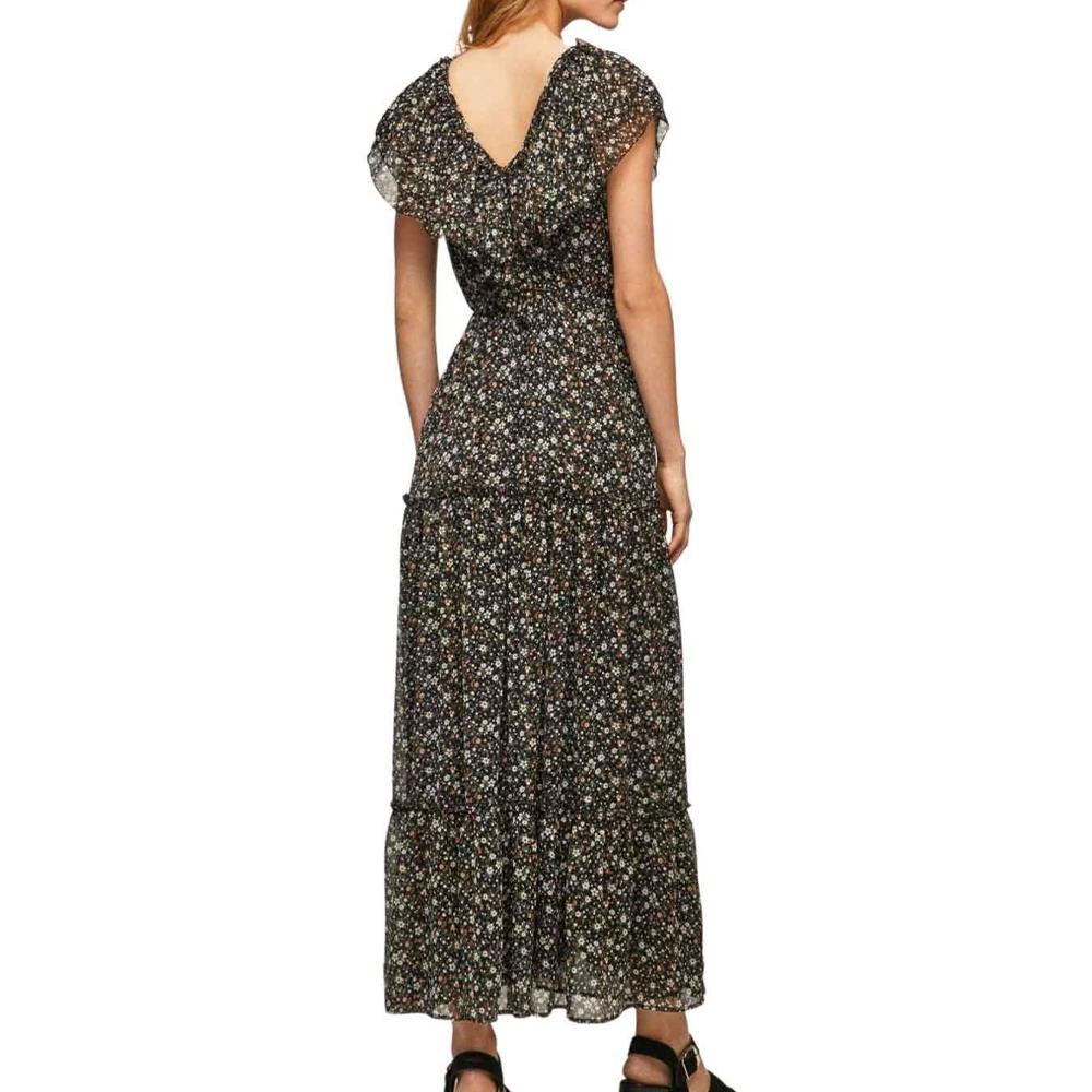 Pepe jeans Robe Noire à Motifs Femme Pepe jeans Aroa