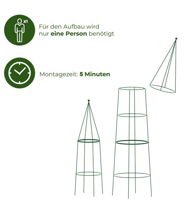 Dehner Obelisk-Set Pietro, 2-teilig