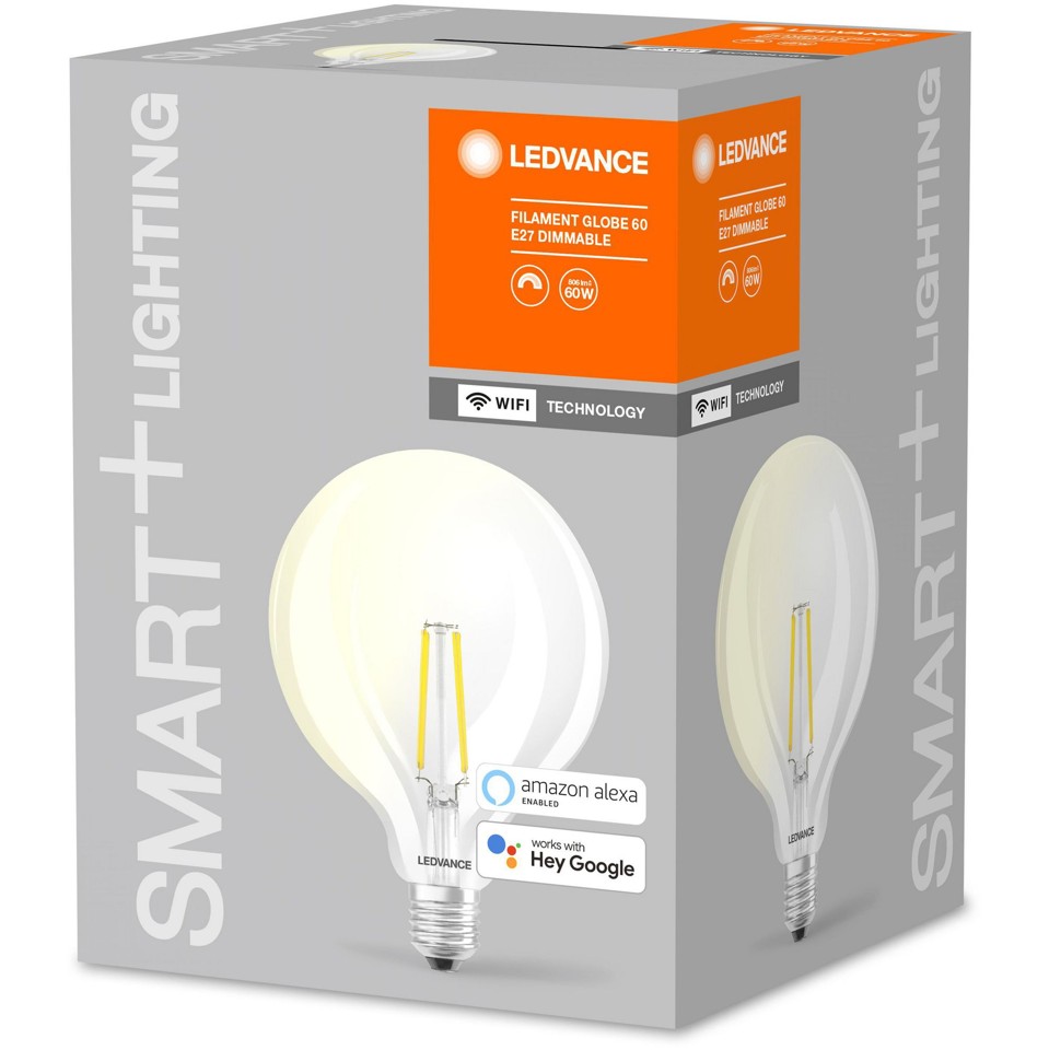 LEDVANCE - SMART+ globe 60W/827 klar filament E27 WiFi