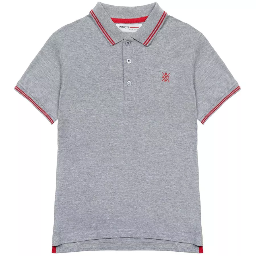 MINOTI Poloshirt mit Kontrastelementen Grau