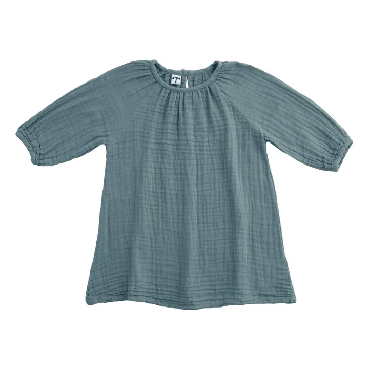 Numero 74 Robe Coton Bio Nina | Bleu gris