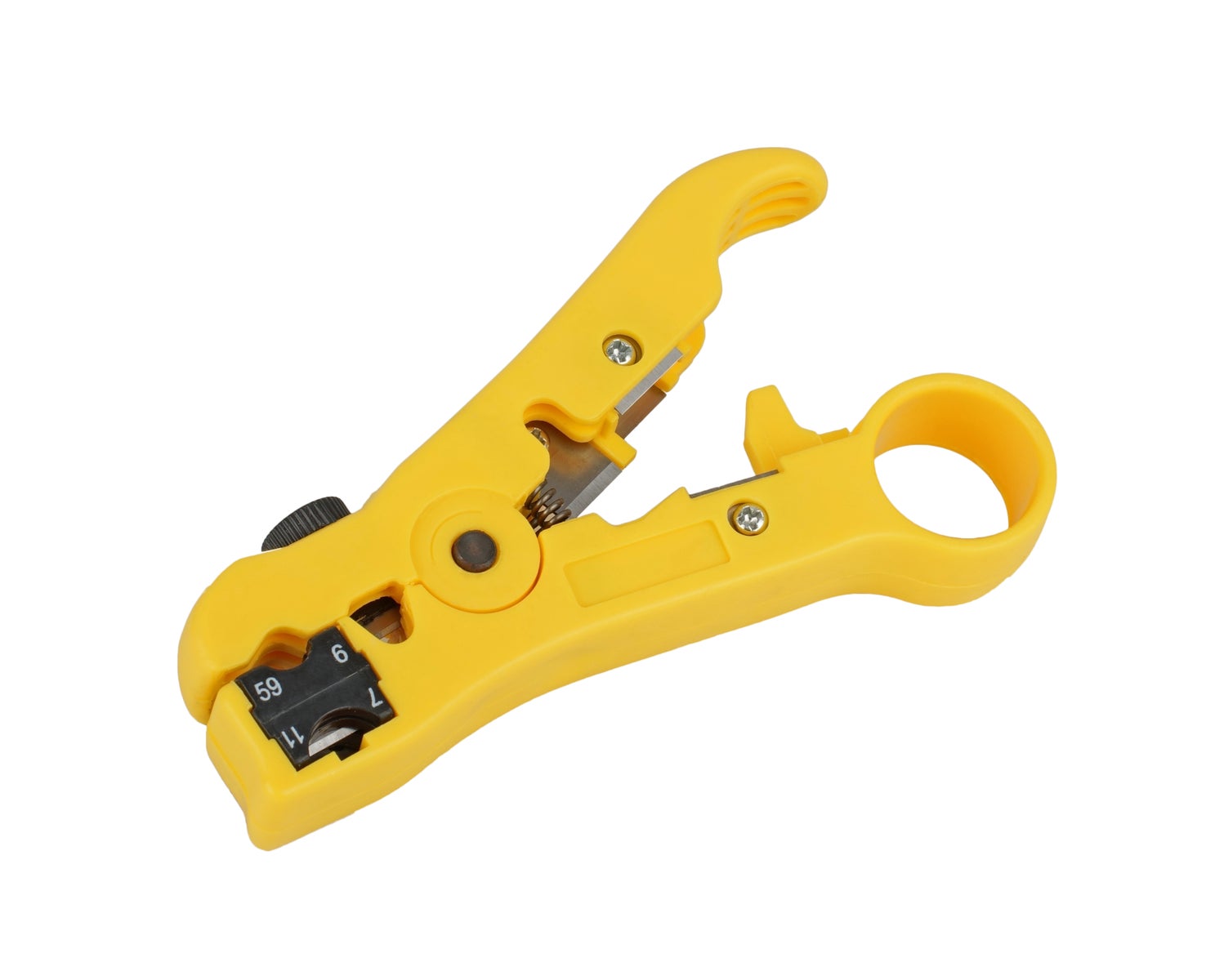 Kabelstripper voor coaxkabels, antennekabels, datakabels, Cat.5 – Cat.8 installatiekabels, telefoonkabels en nog veel meer. Universele striptang.