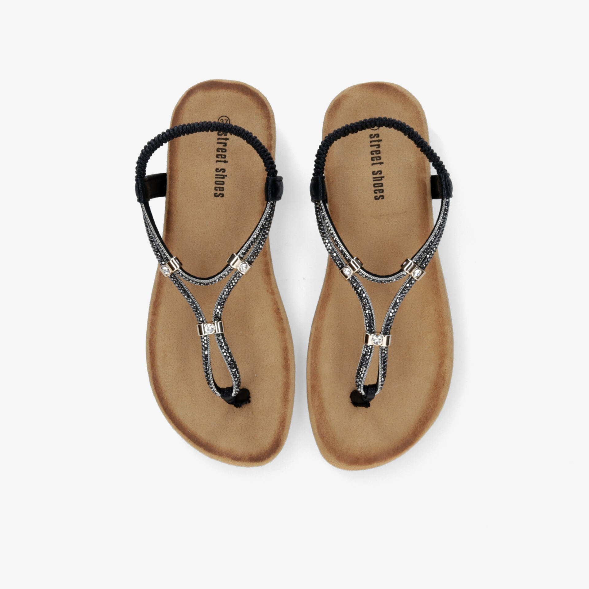 street shoes Damen Riemchensandalen schwarz