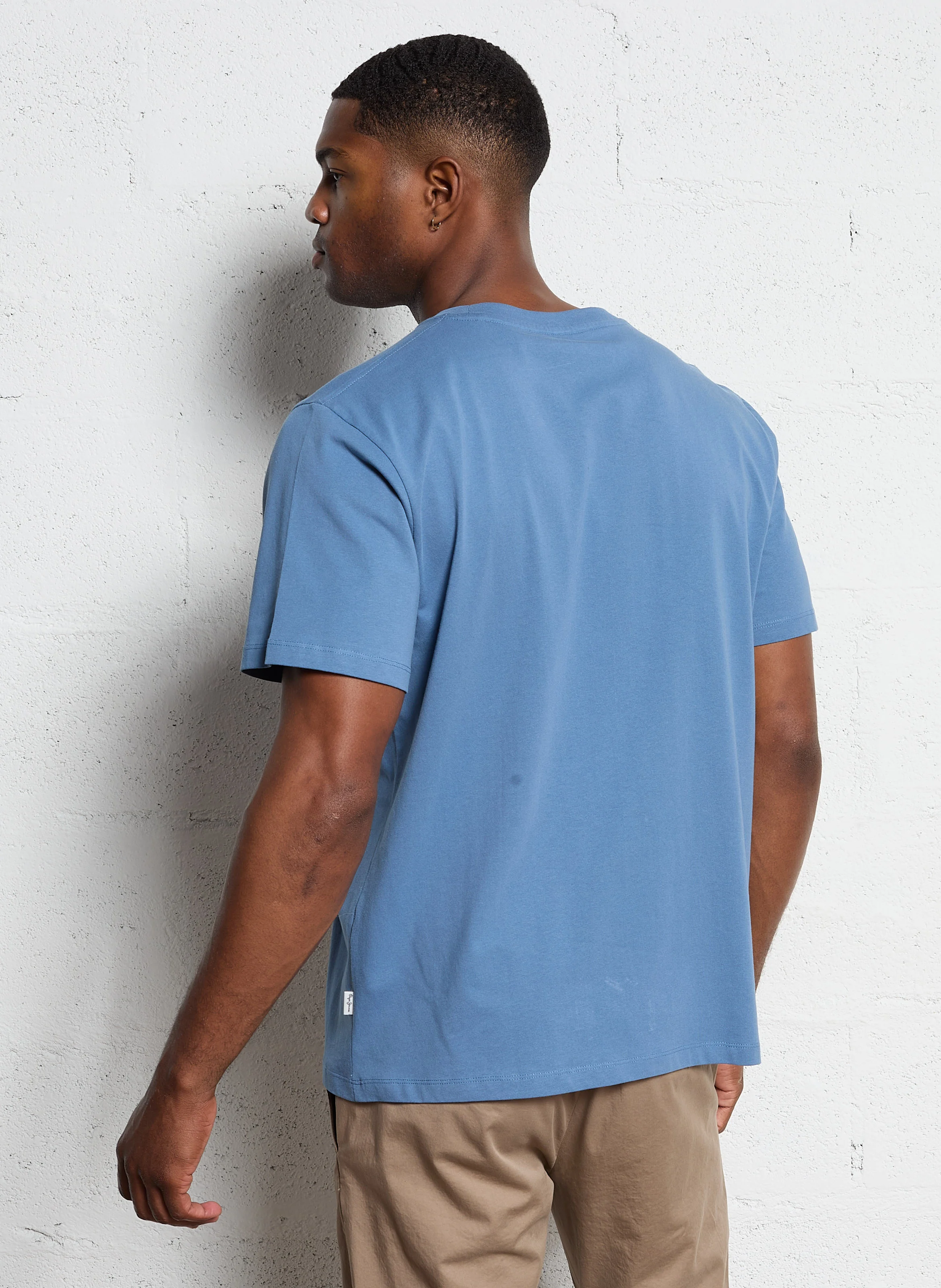 CONNOR - Tee-shirt col rond en coton | Bleu
