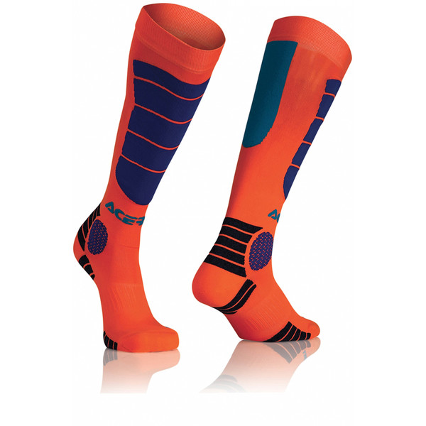 Acerbis - Chaussettes enfant Mx Impact Orange / Bleu