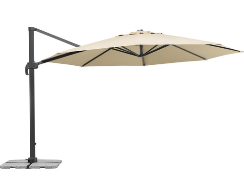 Schneider zweefparasol, tuinparasol Rhodos Grande Ø 400 cm rond naturel