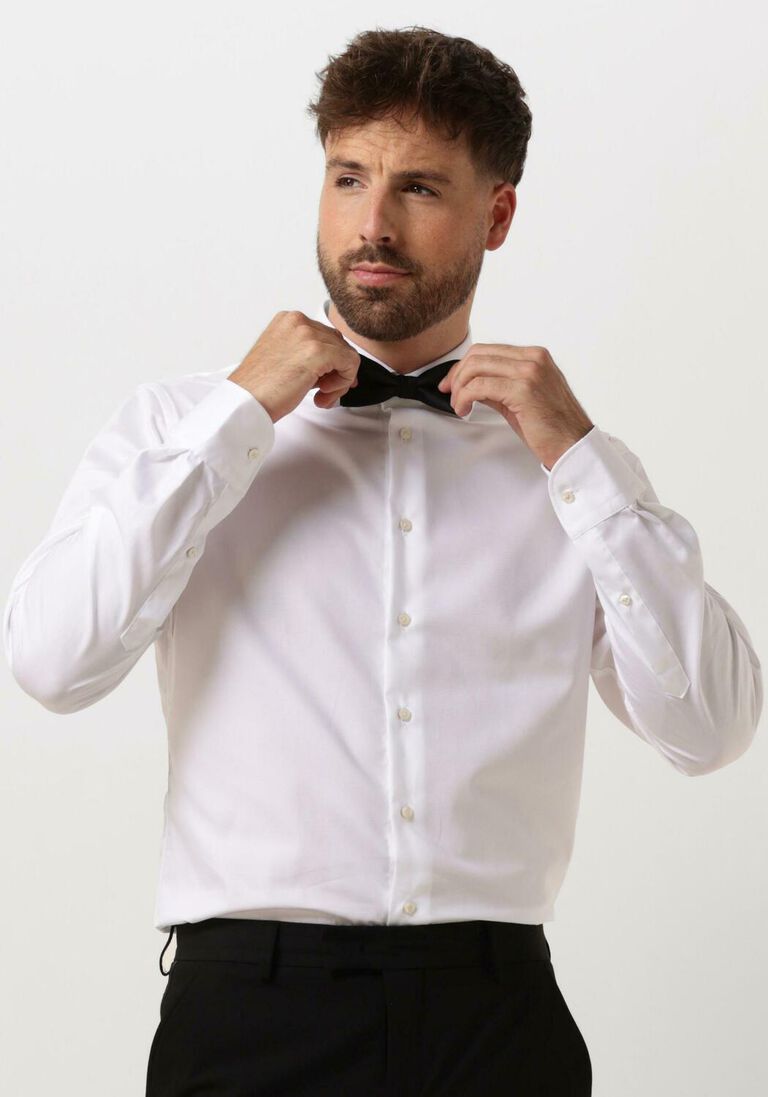 PROFUOMO witte profuomo klassiek overhemd fine twill - slim fit - non iron