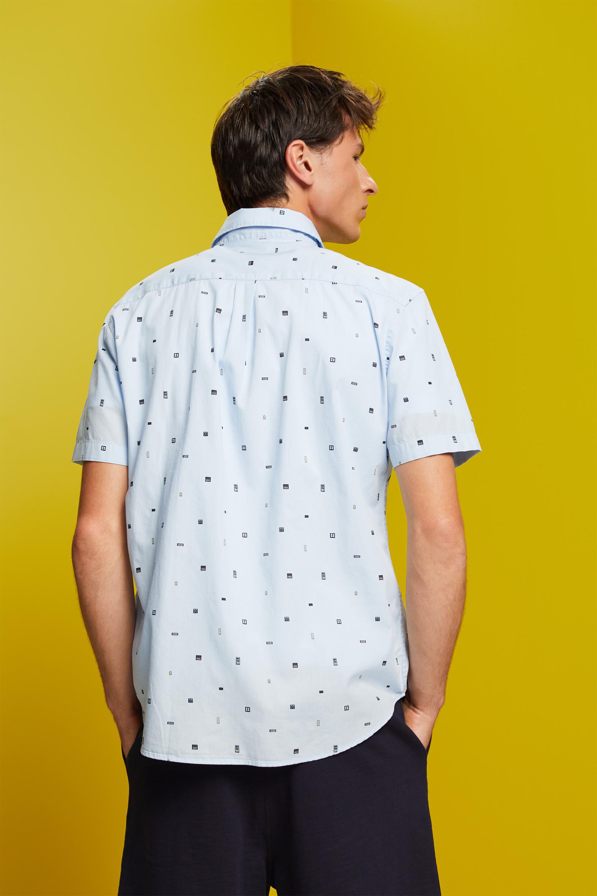 Chemise à manches courtes animée d’un motif, 100% coton