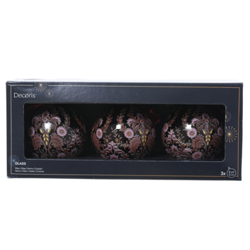 Kerstballen mix glas kerstrood