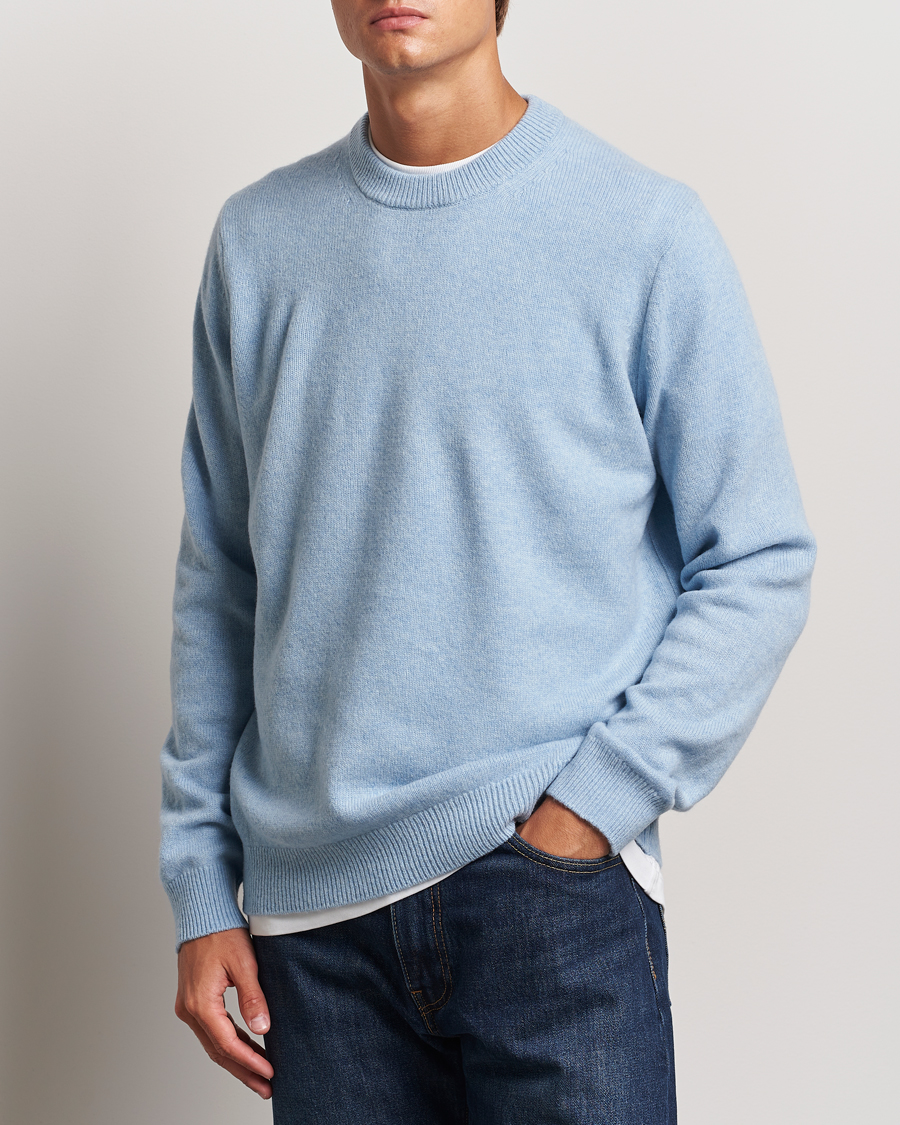 Samsøe Samsøe Isak Knitted Crew Neck Subdued Blue