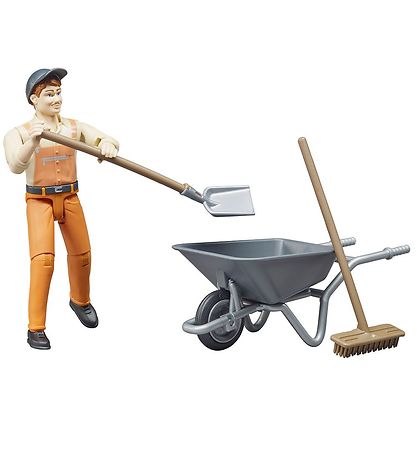 Bruder Figur - bwoRød - Kommunalarbejder m. Tilbeh?r - 62130