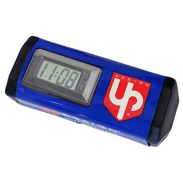 Up Design - Mousse guidon avec horloge intégrée Bleu