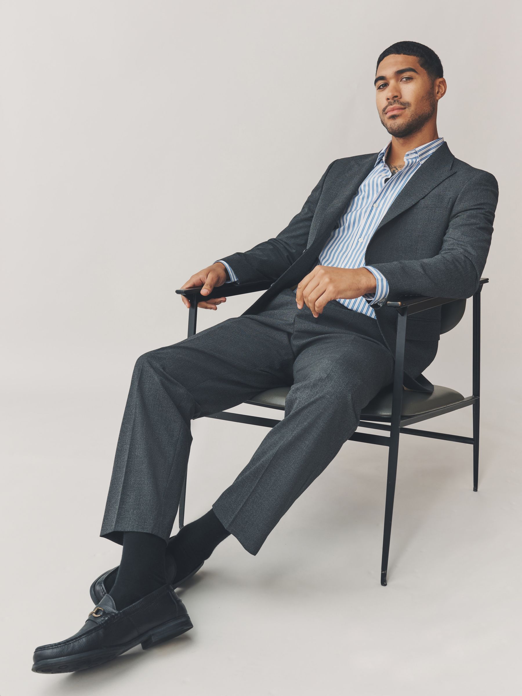 Grijs - Texture Motionflex Stretch Suit Jacket
