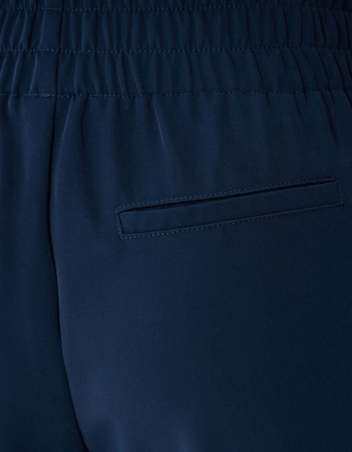 Kanten Wide Leg Broek Donkerblauw