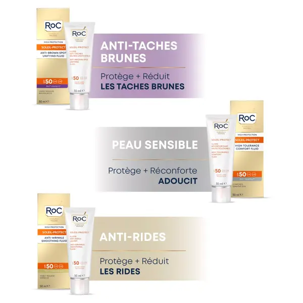 Roc Soleil Protect Fluido Unificador Anti-Manchas Escuras FPS 50+ 50ml