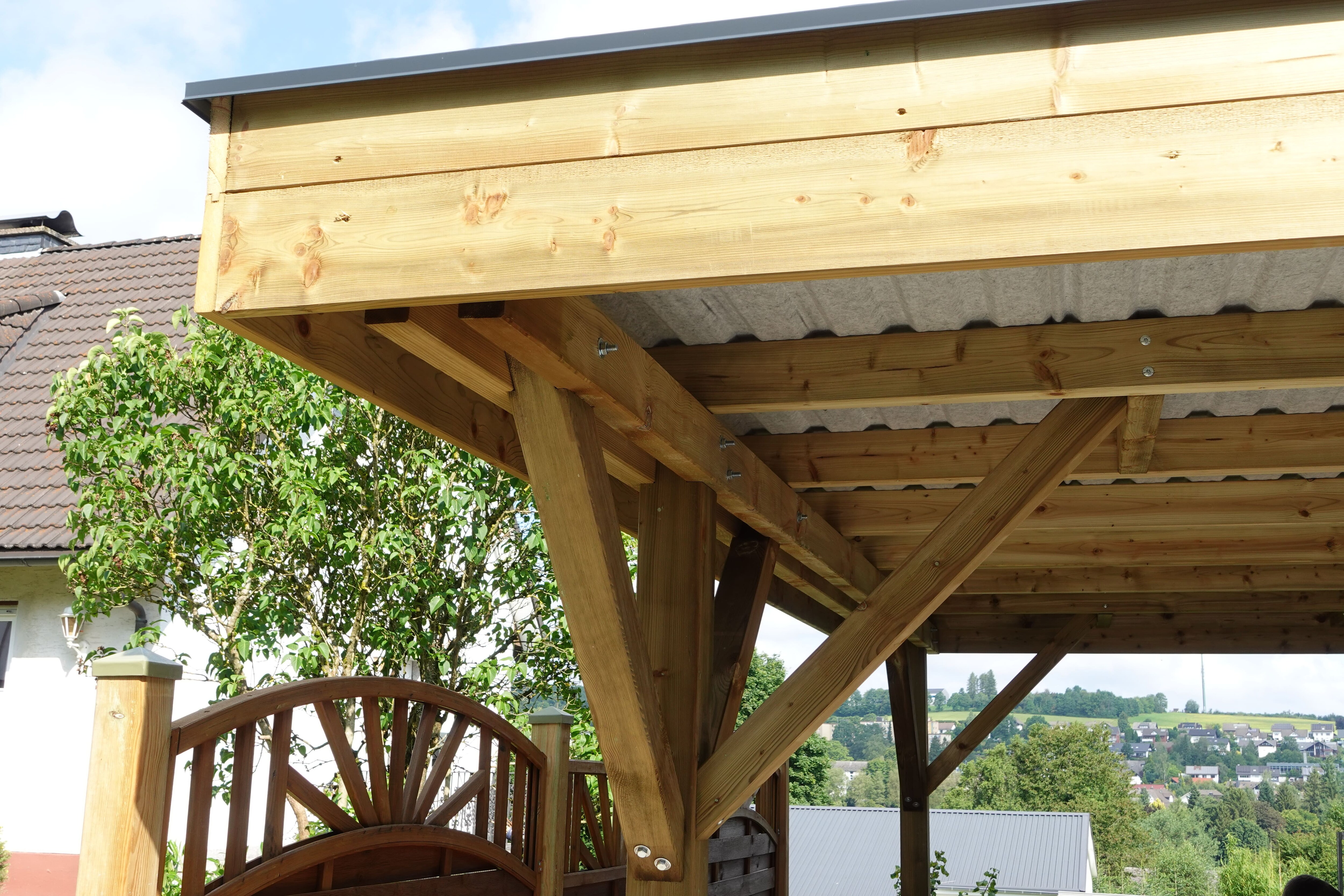 LENNECARport, Einzelcarport mit Flachdach Modell 