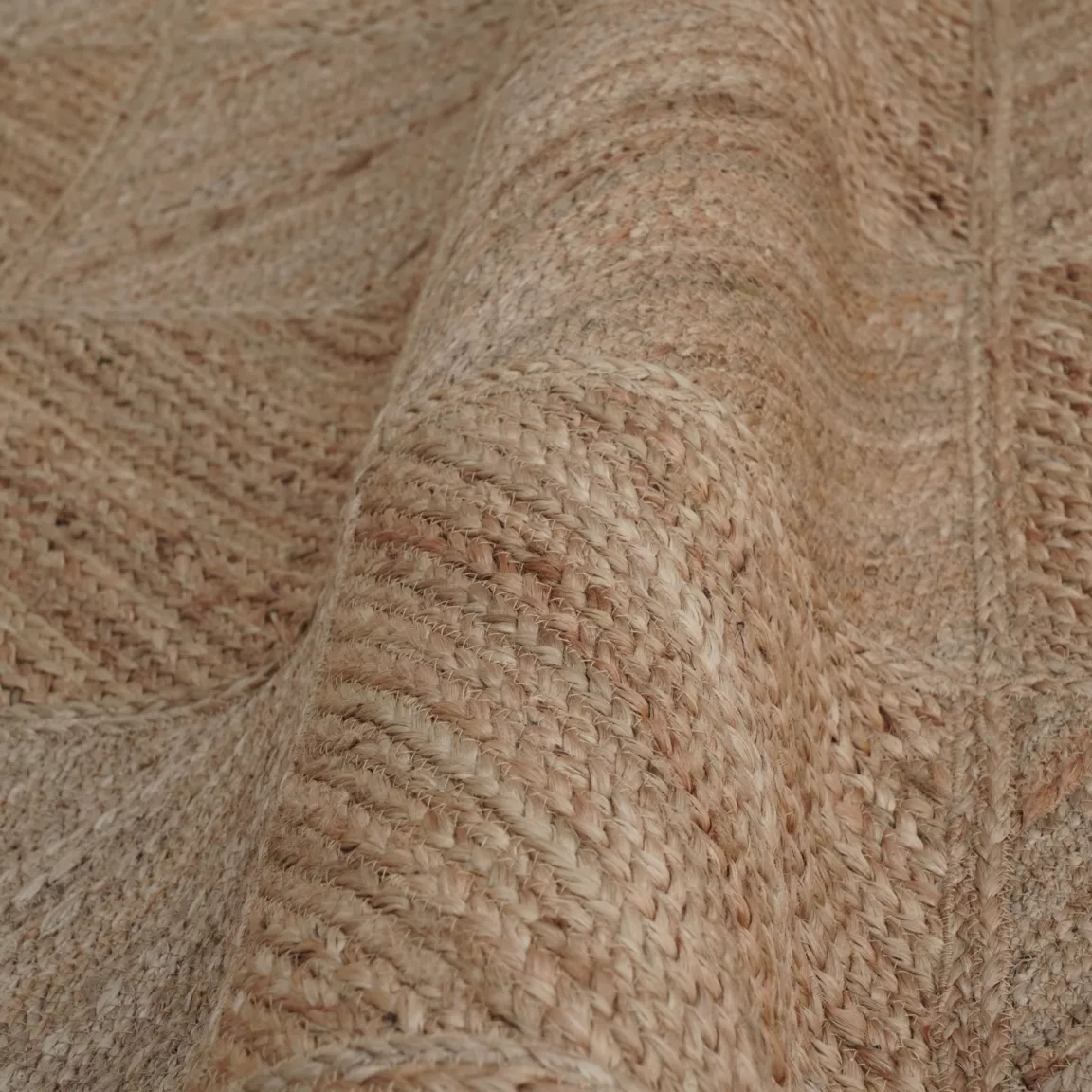 Tapis de salon rectangulaire jute tissée main (140 x 200 cm) Anaya Marron
